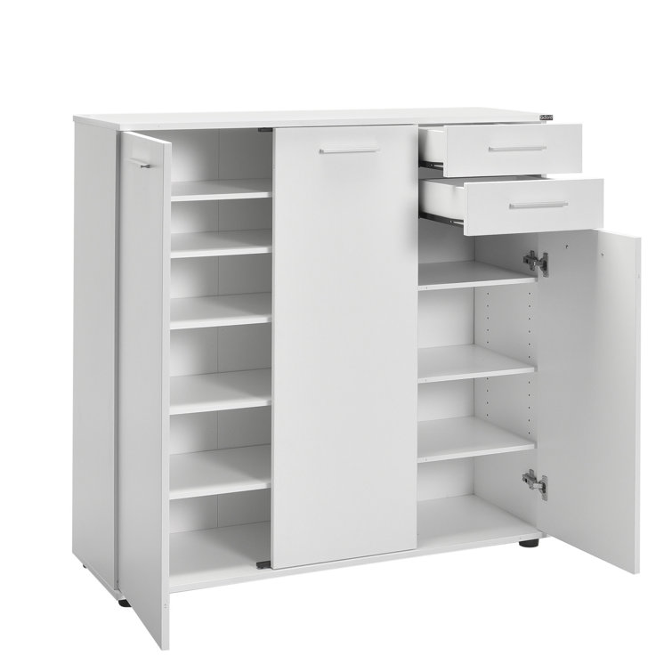 White gloss discount shoe cabinet argos